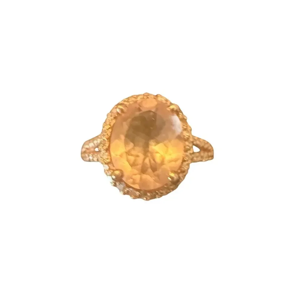 Morganite 3ct Diamond Rose Gold Cocktail Ring